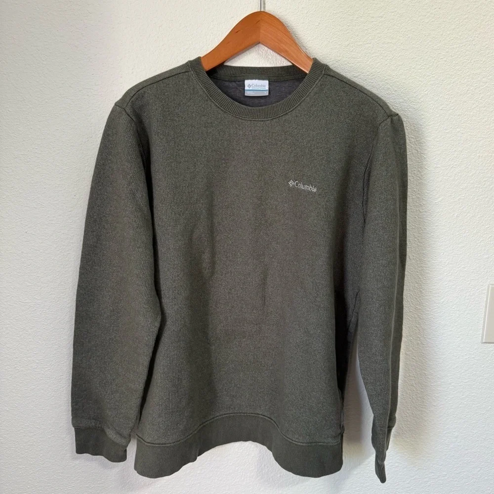 Columbia Olive Green Crewneck Sweatshirt Pullover Men’s Size Large NWOT